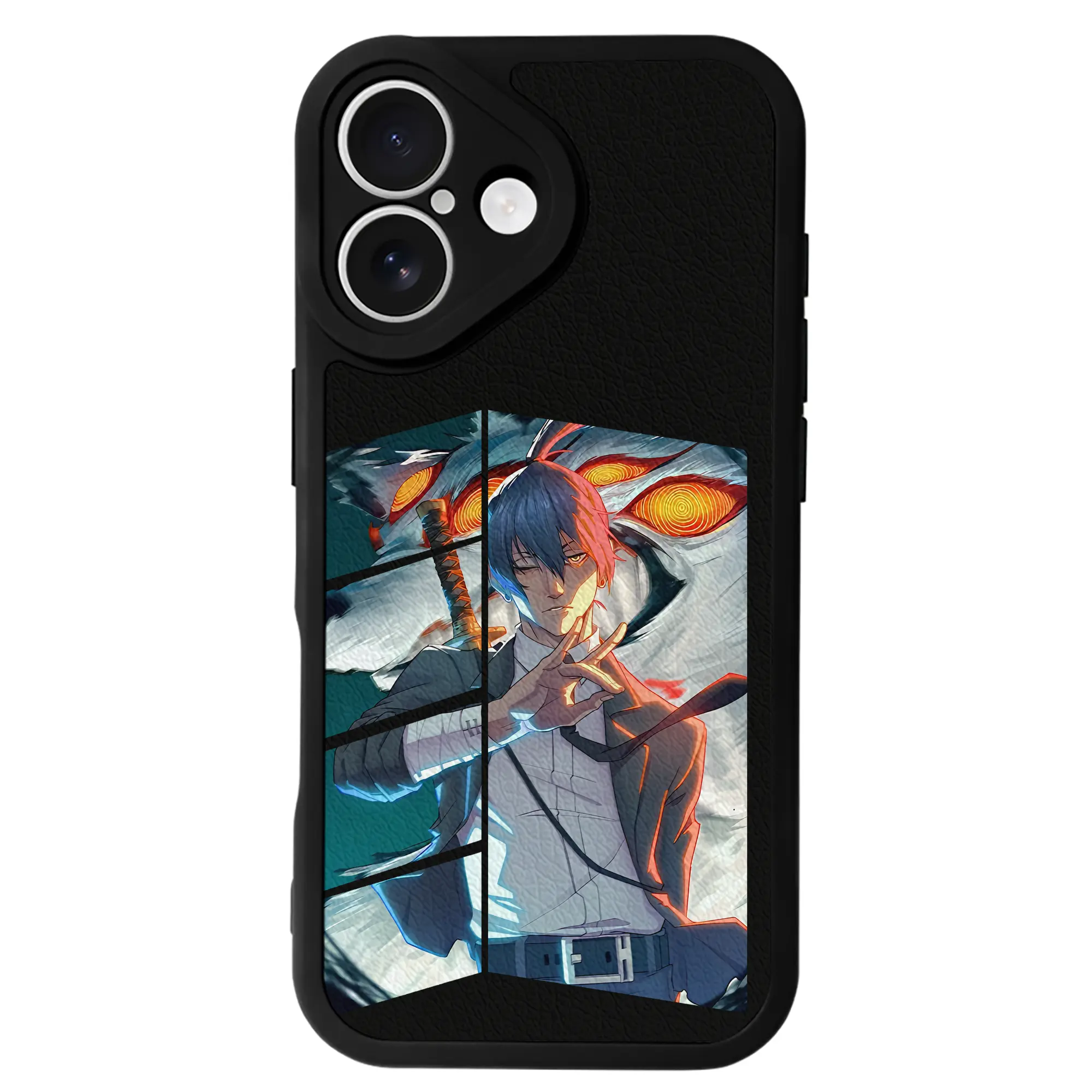 チェンソーマン グッズ,早川アキ - IPhone 16シリーズ対応 ・ シリコンスマホケース ・ レザー調 ・ 高精度フィット ・ 耐衝撃 ・ ワイヤレス充電対応 ・ 精密カット